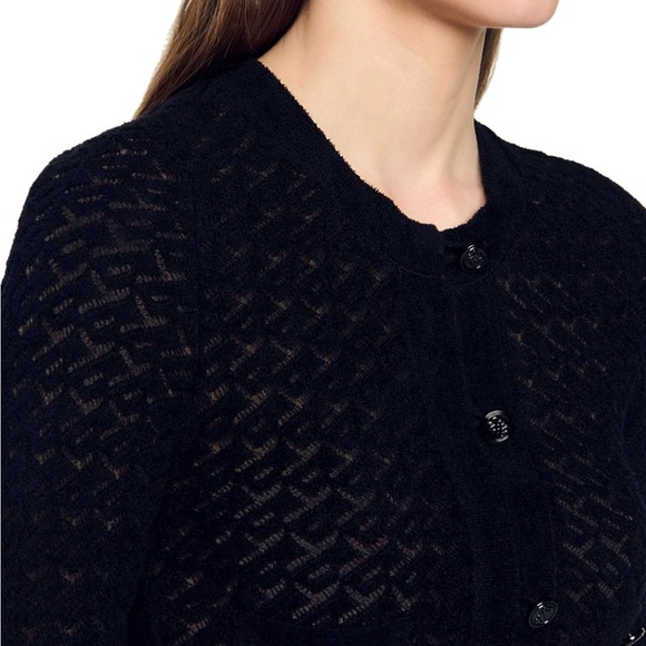 Sandro Percy Long Sleeve Knit Dress - Picture 2 of 5